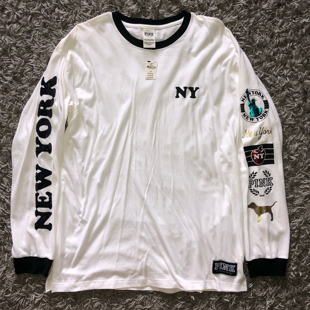 2016 Victoria’s Secret PINK New York Long Sleeve Shirt, Size L, New With Tags